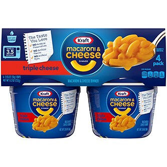 Kraft Easy Mac in Microwavable Cup, Triple Cheese