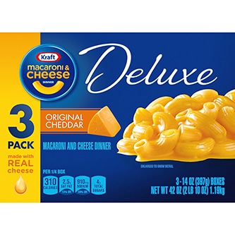 Kraft Deluxe Macaroni and Cheese Dinner, Original Cheddar