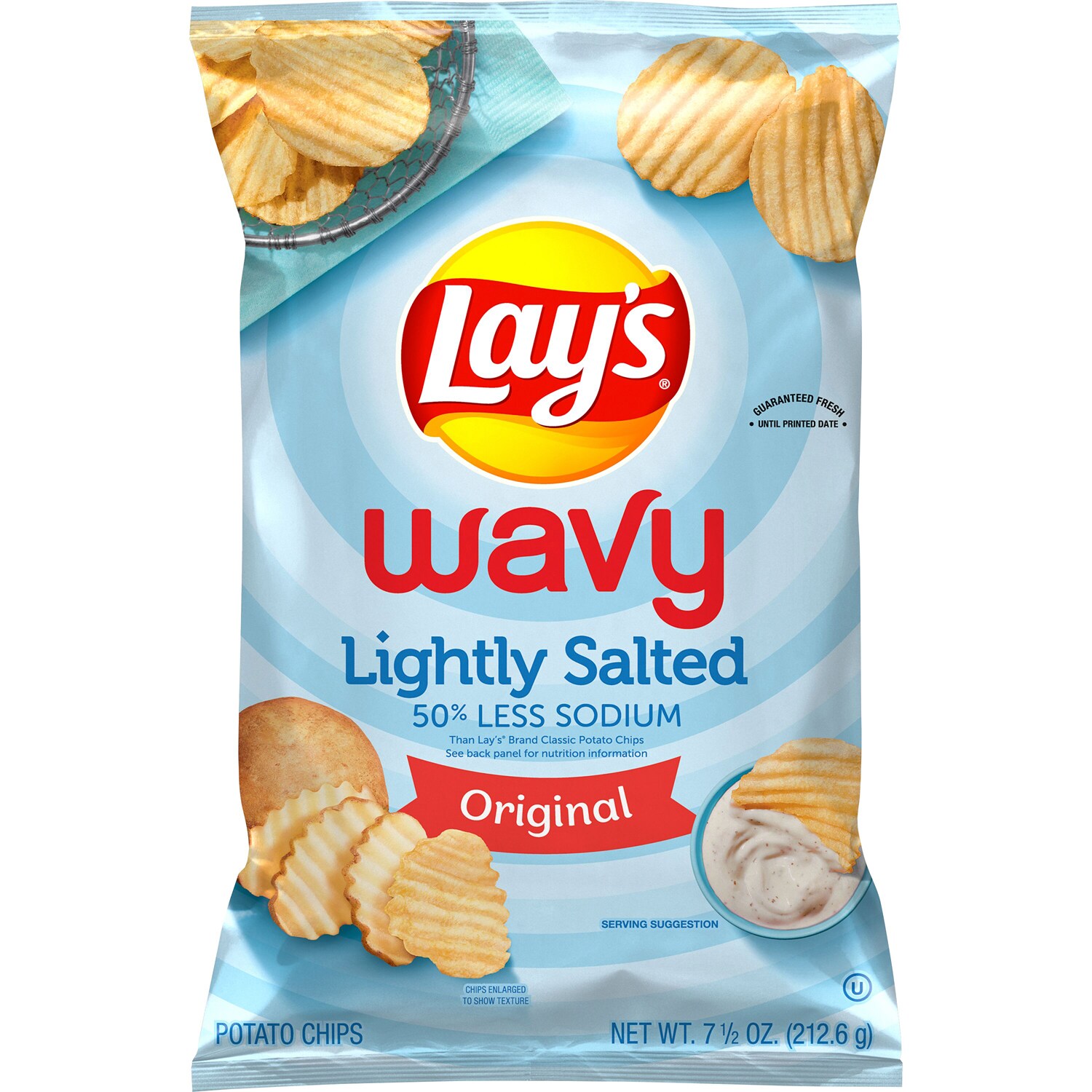 Lay's Wavy Lightly Salted Potato Chips, Original