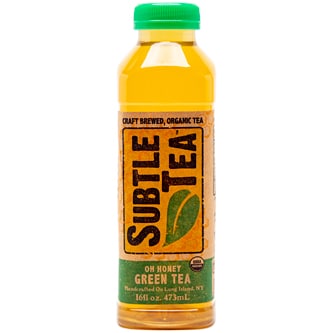 Subtle Tea Craft Brewed Organic Tea, Oh Honey Green Tea, Plastic Bottle