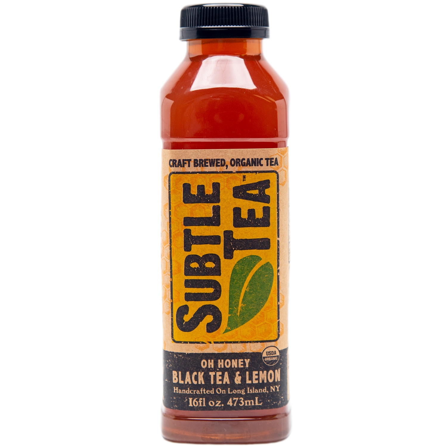 Subtle Tea Craft Brewed Organic Tea, Oh Honey Black Tea & Lemon, Plastic Bottle