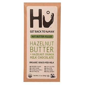 Hu Kitchen Organic Nut Butter Filled Bar, Hazelnut Butter Crunch Milk Chocolate
