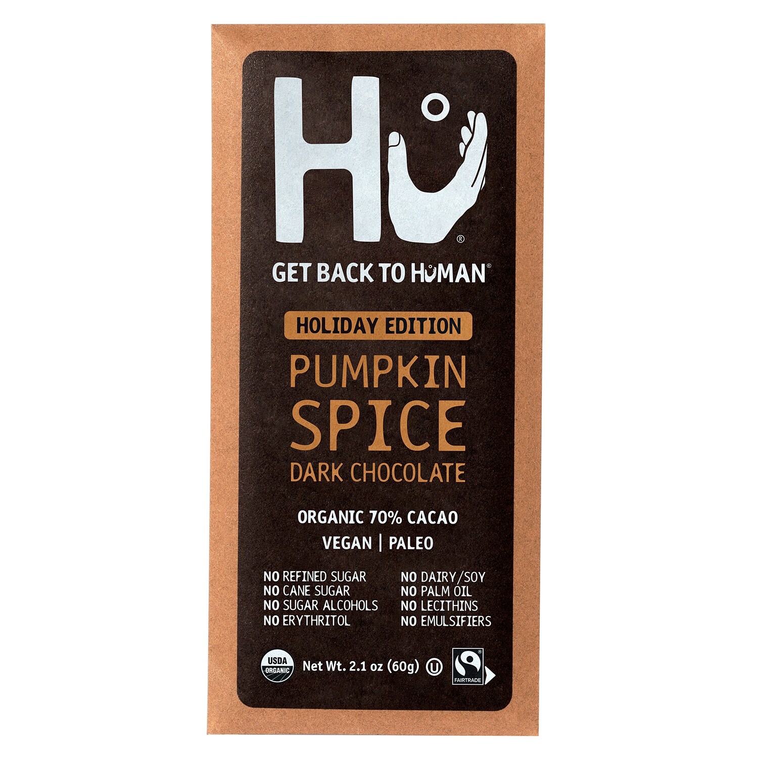 Hu Kitchen Organic Dark Chocolate Bar, Pumpkin Spice