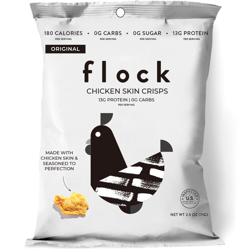 Flock Chicken Skin Crisps, Original