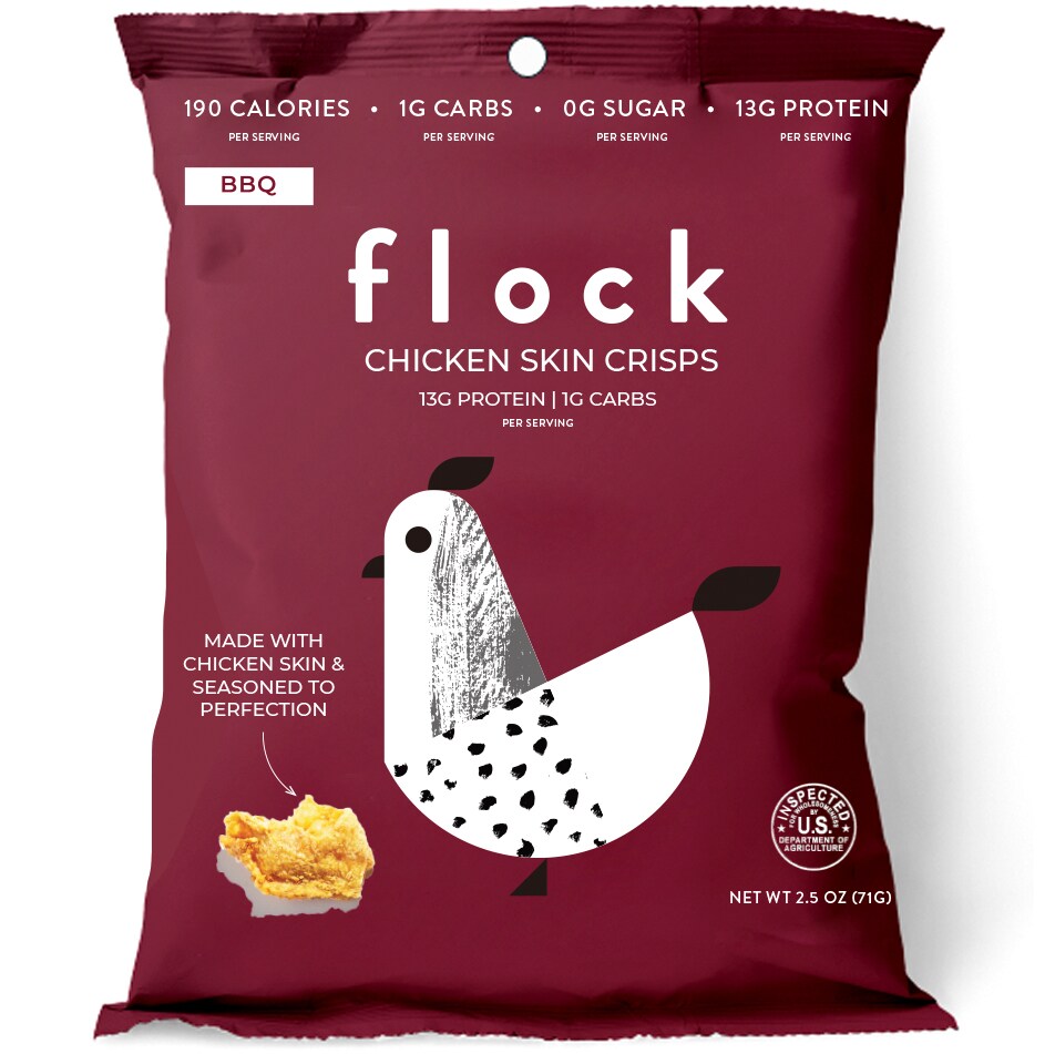 Flock Chicken Skin Crisps, BBQ