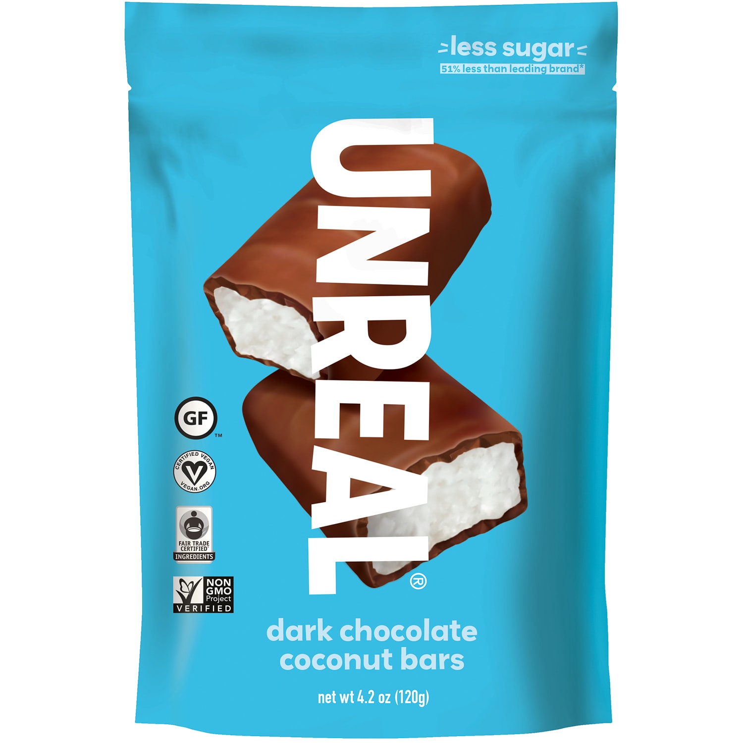 Unreal Coconut Bars, Dark Chocolate
