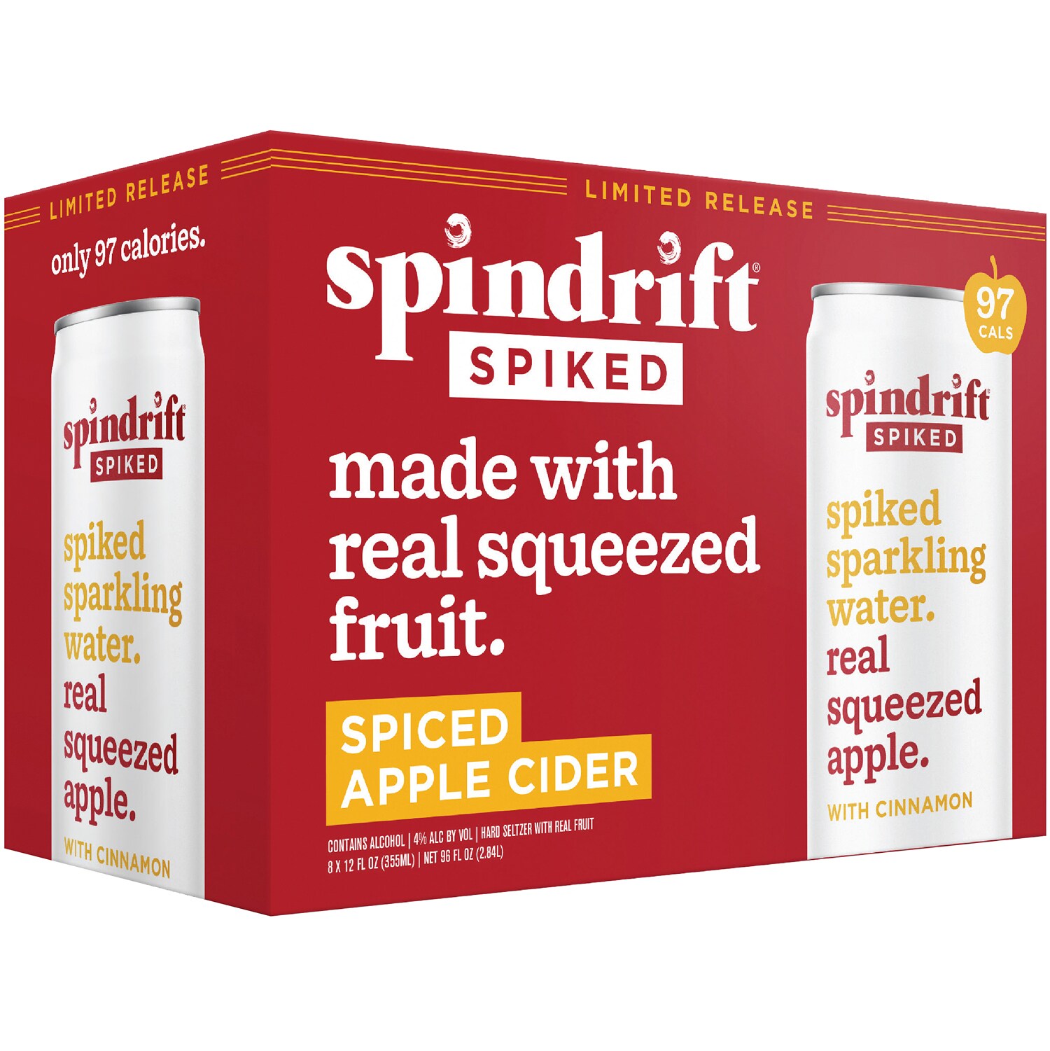 Spindrift Spiked Hard Seltzer, Spiced Apple Cider, Cans