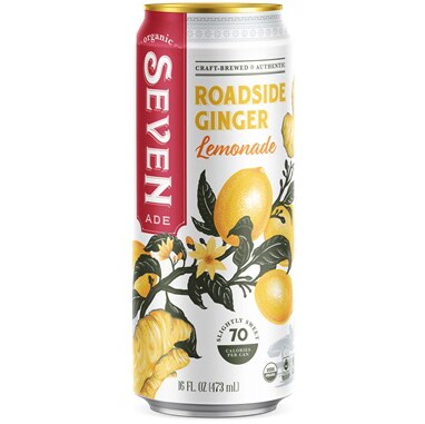 Seven Teas Organic Lemonade, Roadside Ginger, Can