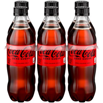 Coca-Cola Zero Sugar Cola, Plastic Bottles