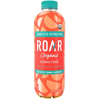 ROAR Organic Vitamin Enhanced Beverage, Georgia Peach, Plastic Bottle