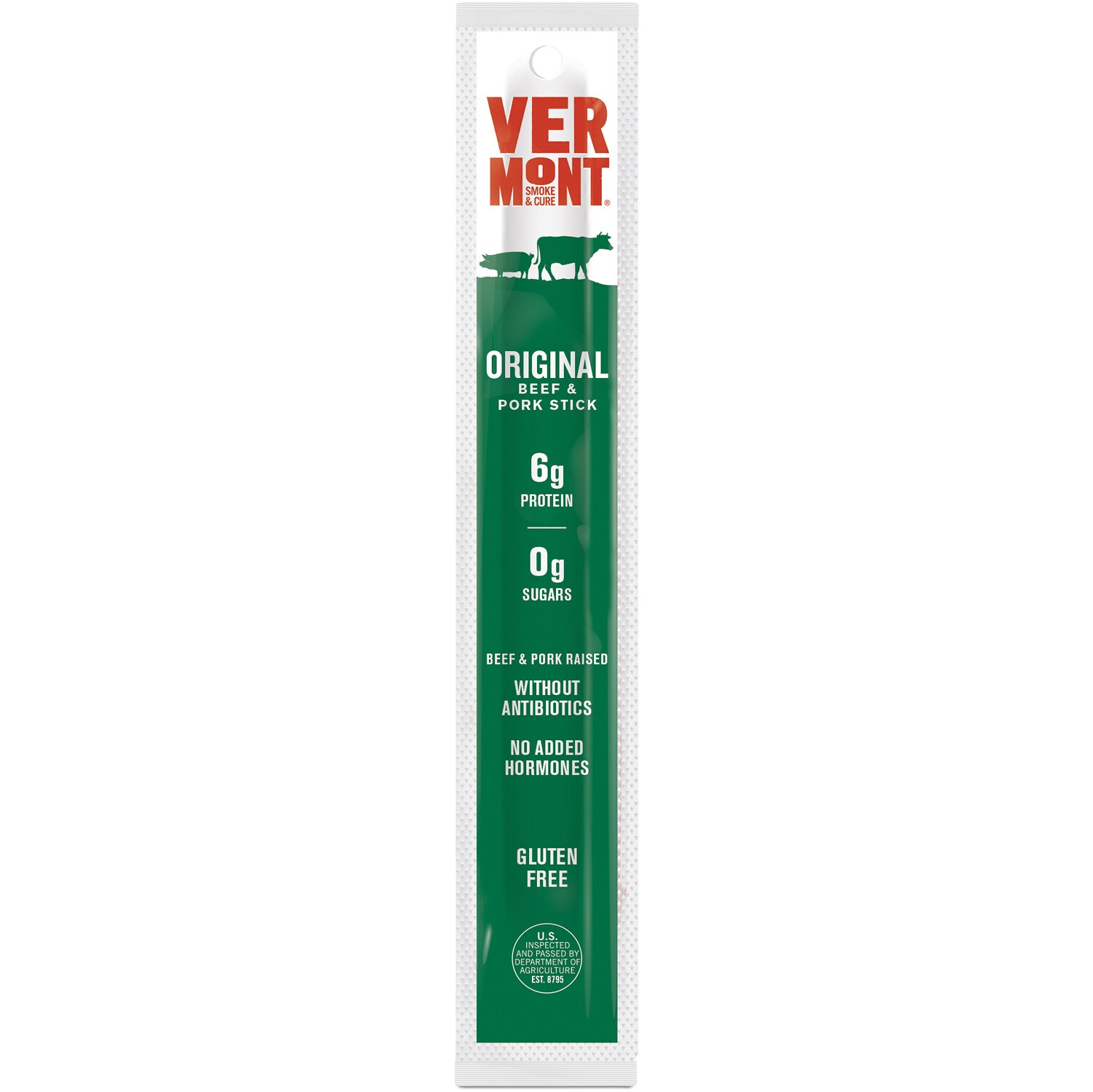 Vermont Smoke and Cure Beef & Pork Stick, Original