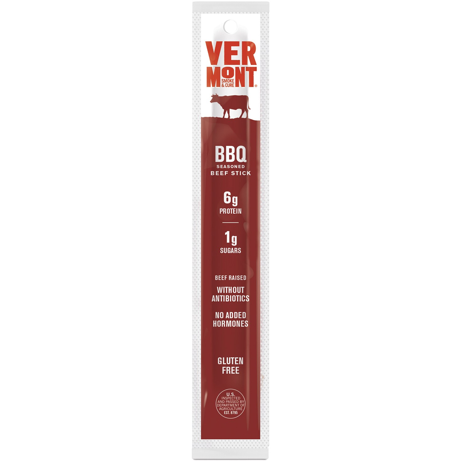 Vermont Smoke and Cure Seasoned Beef Stick, BBQ