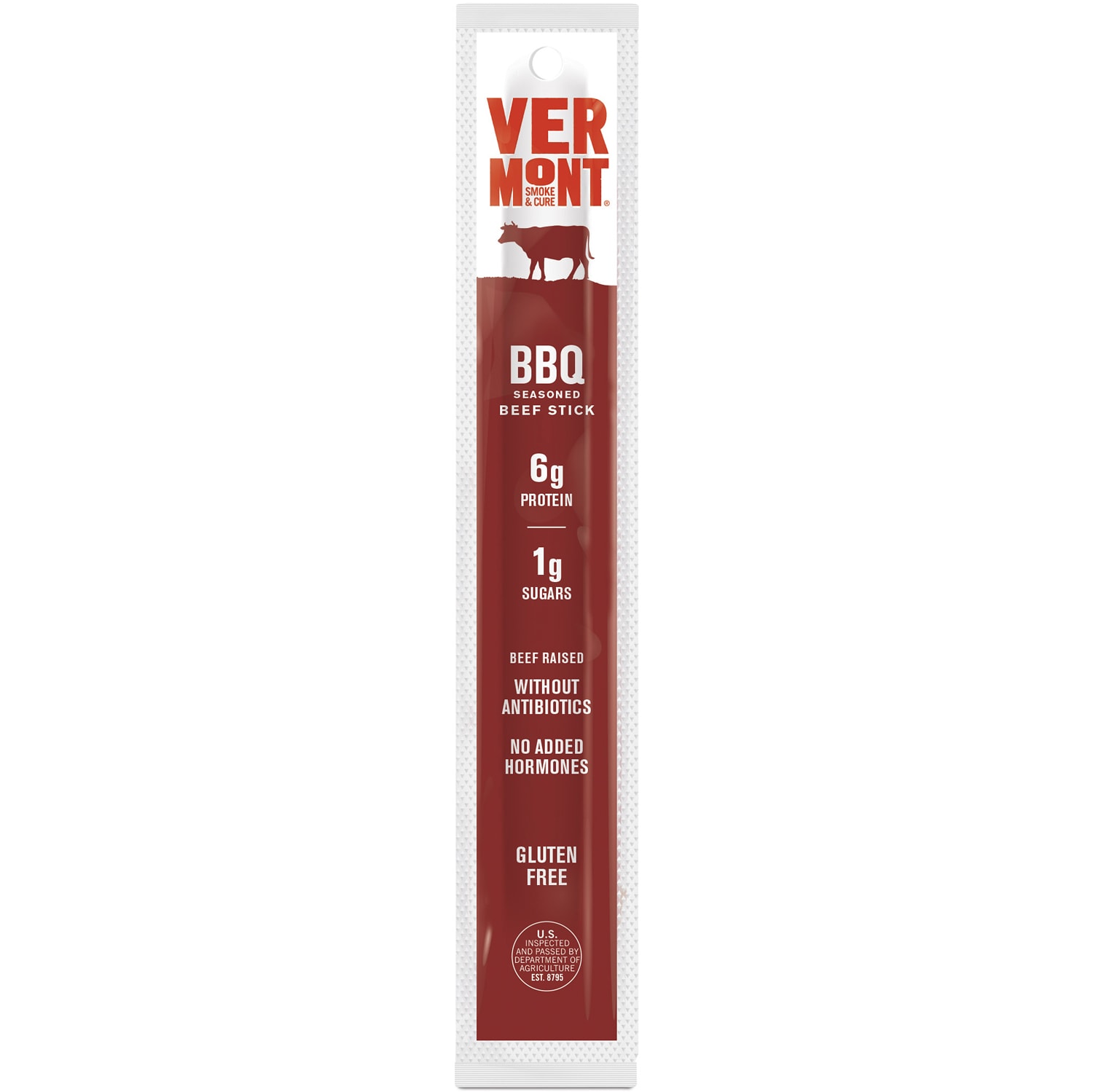 Vermont Smoke and Cure Seasoned Beef Stick, BBQ
