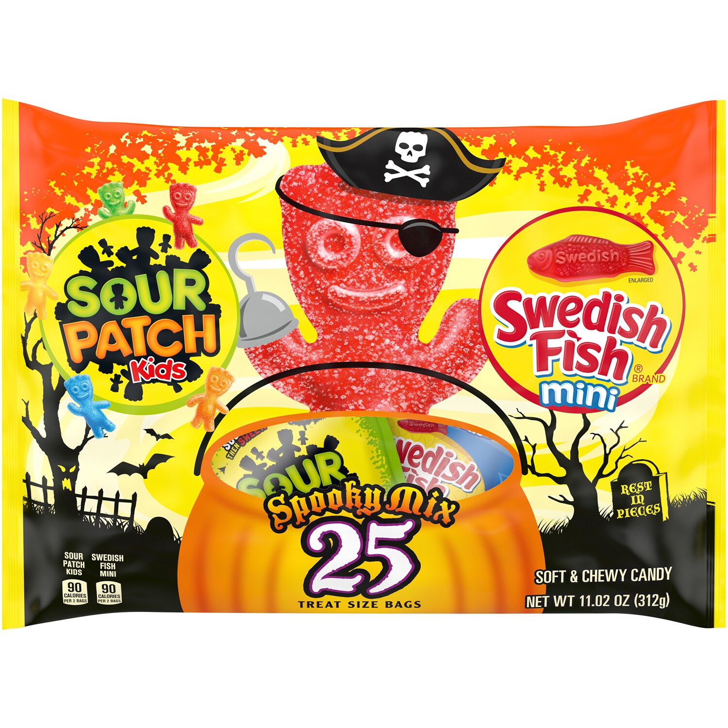 Swedish Fish & Sour Patch Kids Spooky Mix, Treat Size