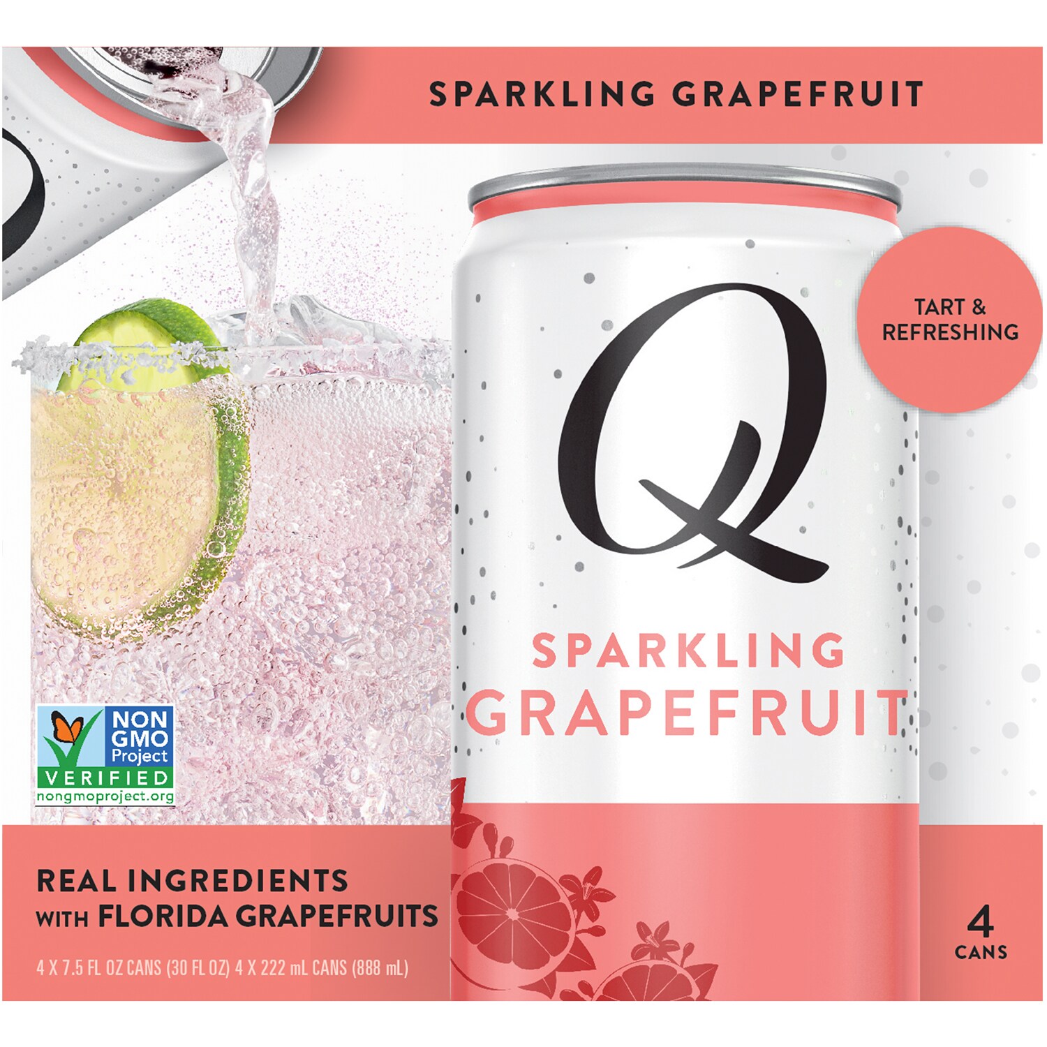 Q Sparkling Grapefruit, Cans