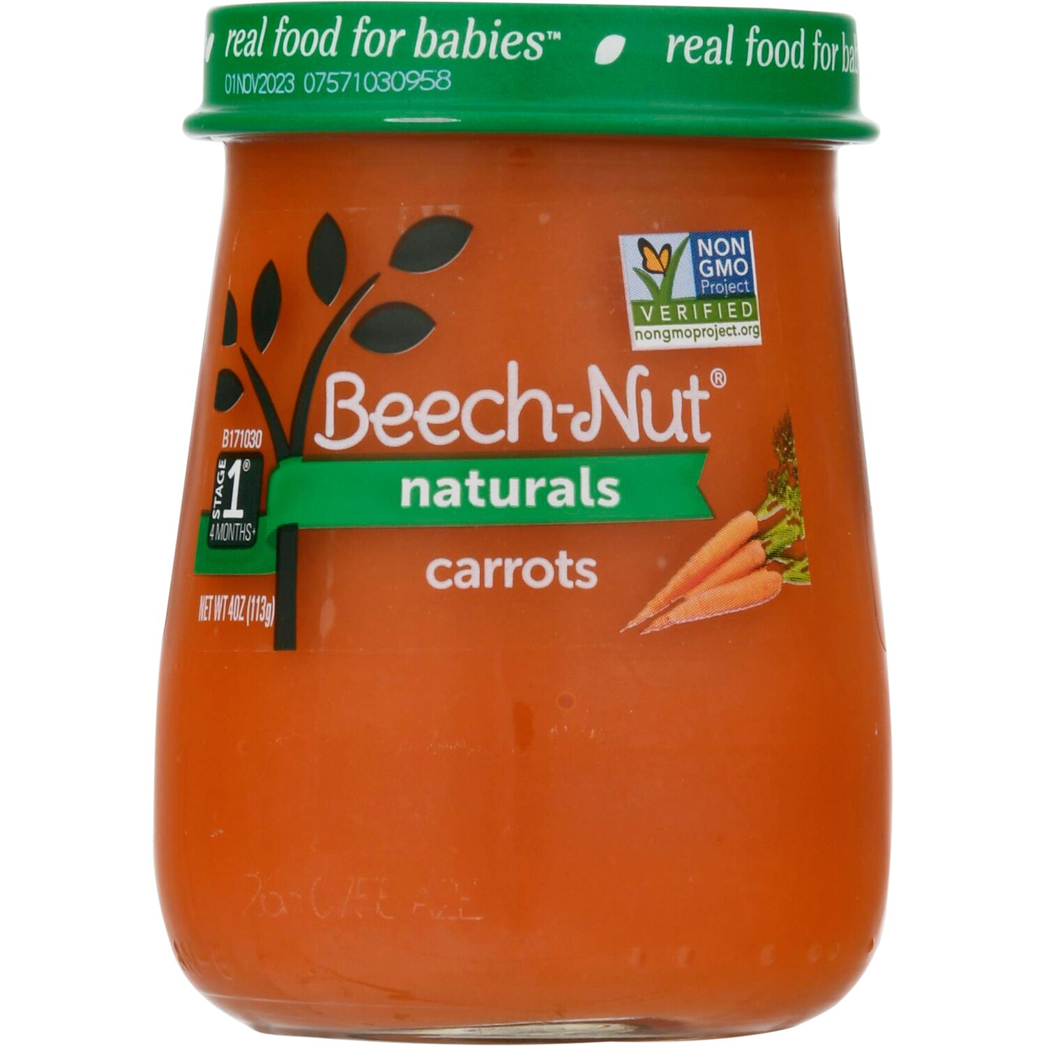 Beech-Nut Naturals Stage 1 Baby Food, Carrots
