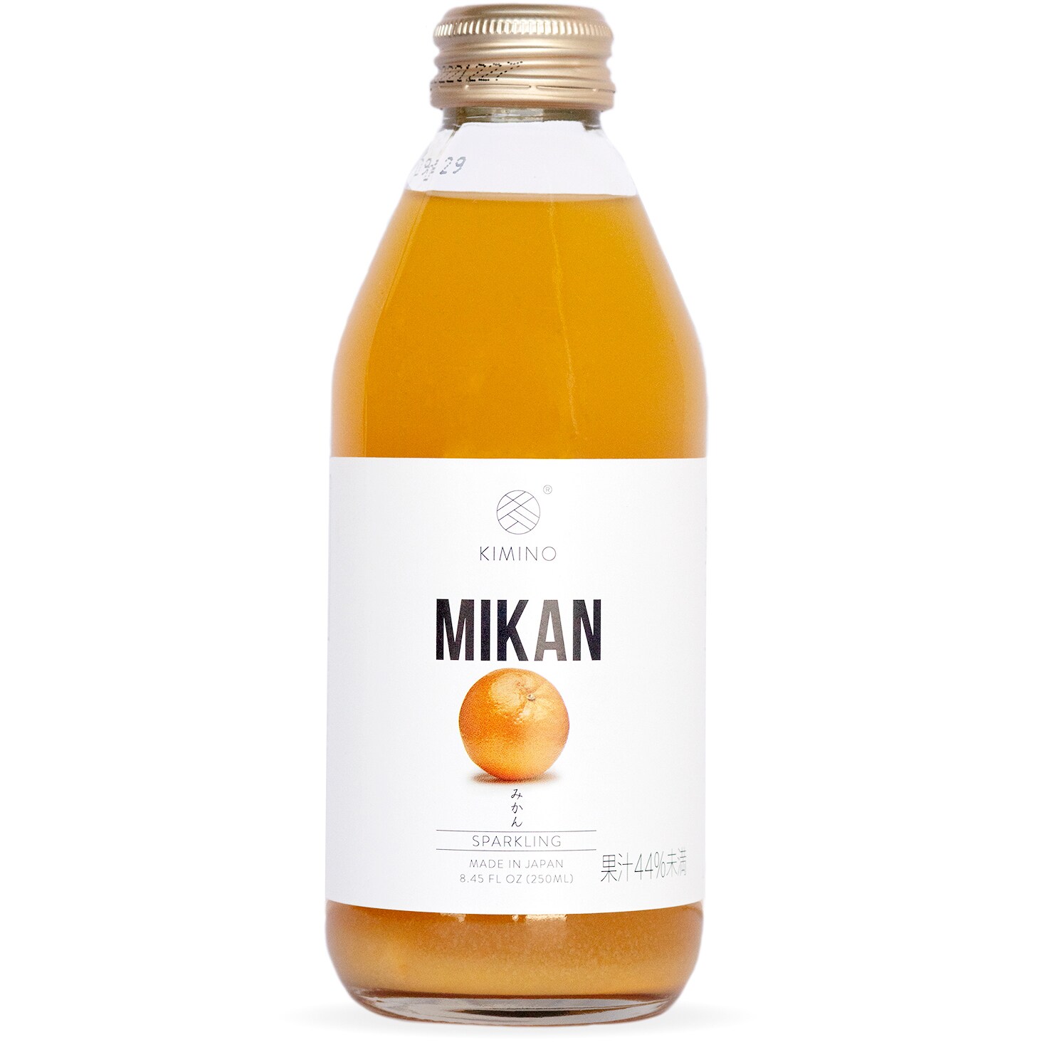 Kimino Sparkling Juice, Mikan, Glass Bottle