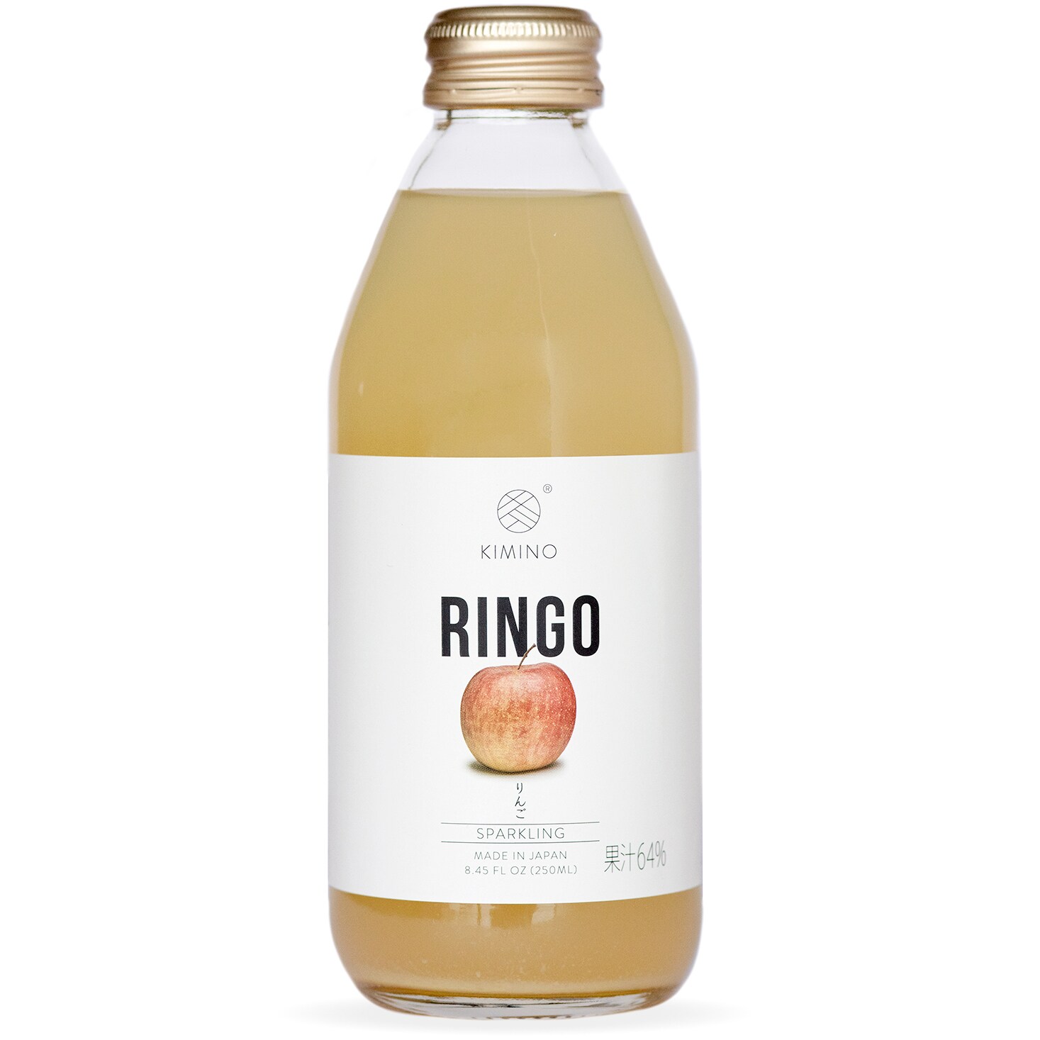 Kimino Sparkling Juice, Ringo, Glass Bottle