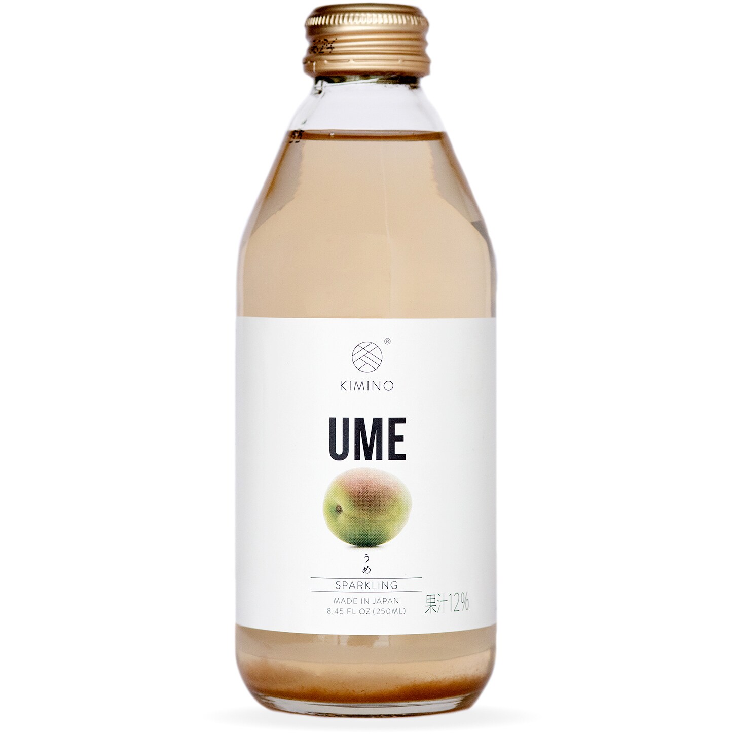 Kimino Sparkling Juice, Ume, Glass Bottle