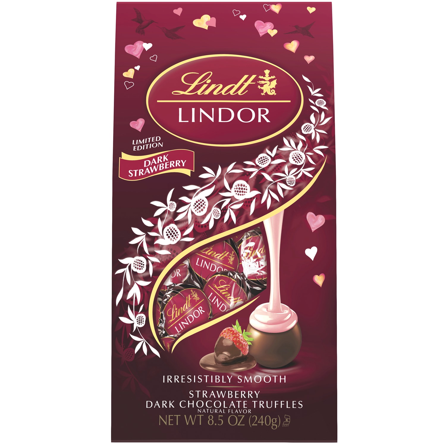 Lindt Lindor Strawberry Dark Chocolate Truffles