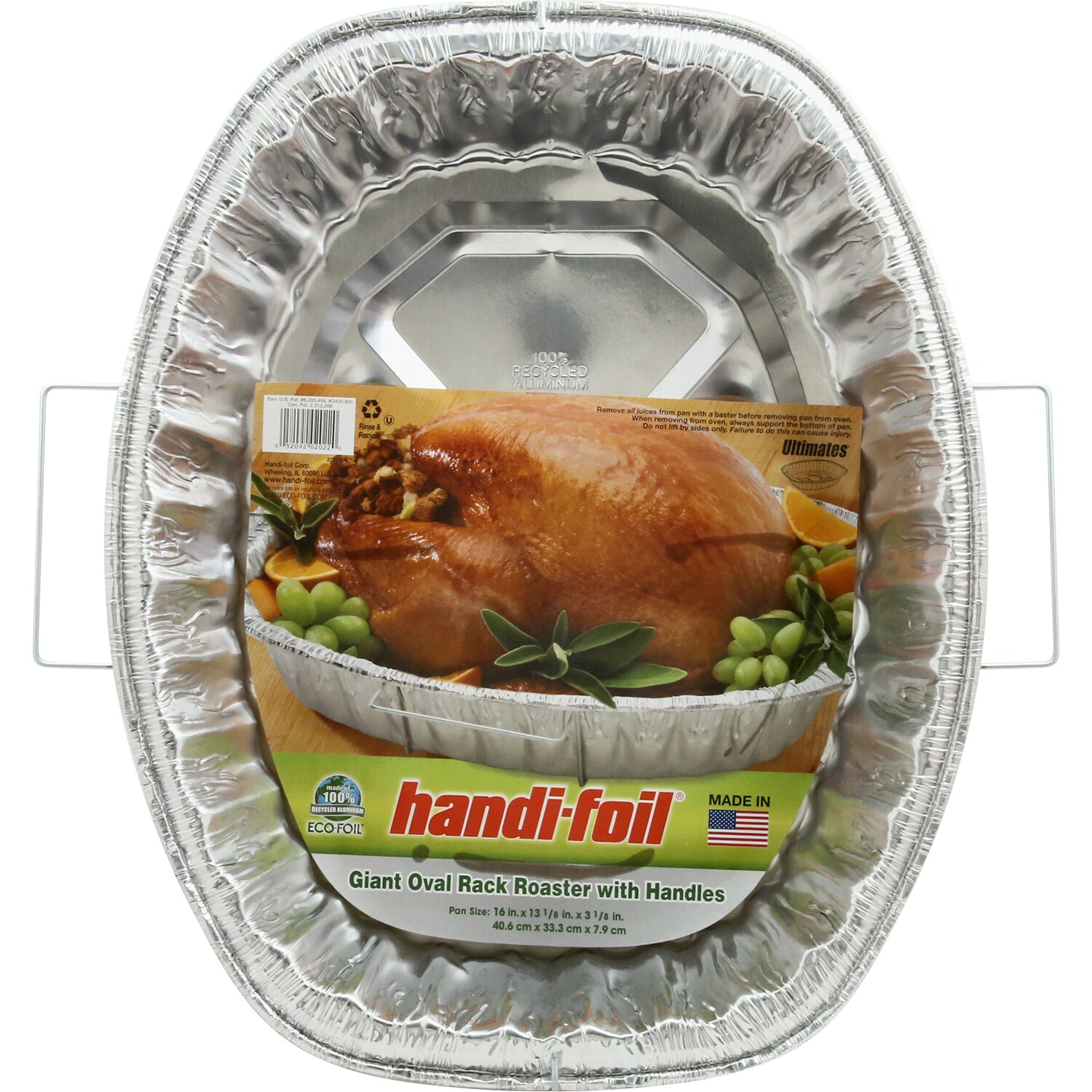 Handi-foil Giant Oval Rack Roaster with Handles | FreshDirect