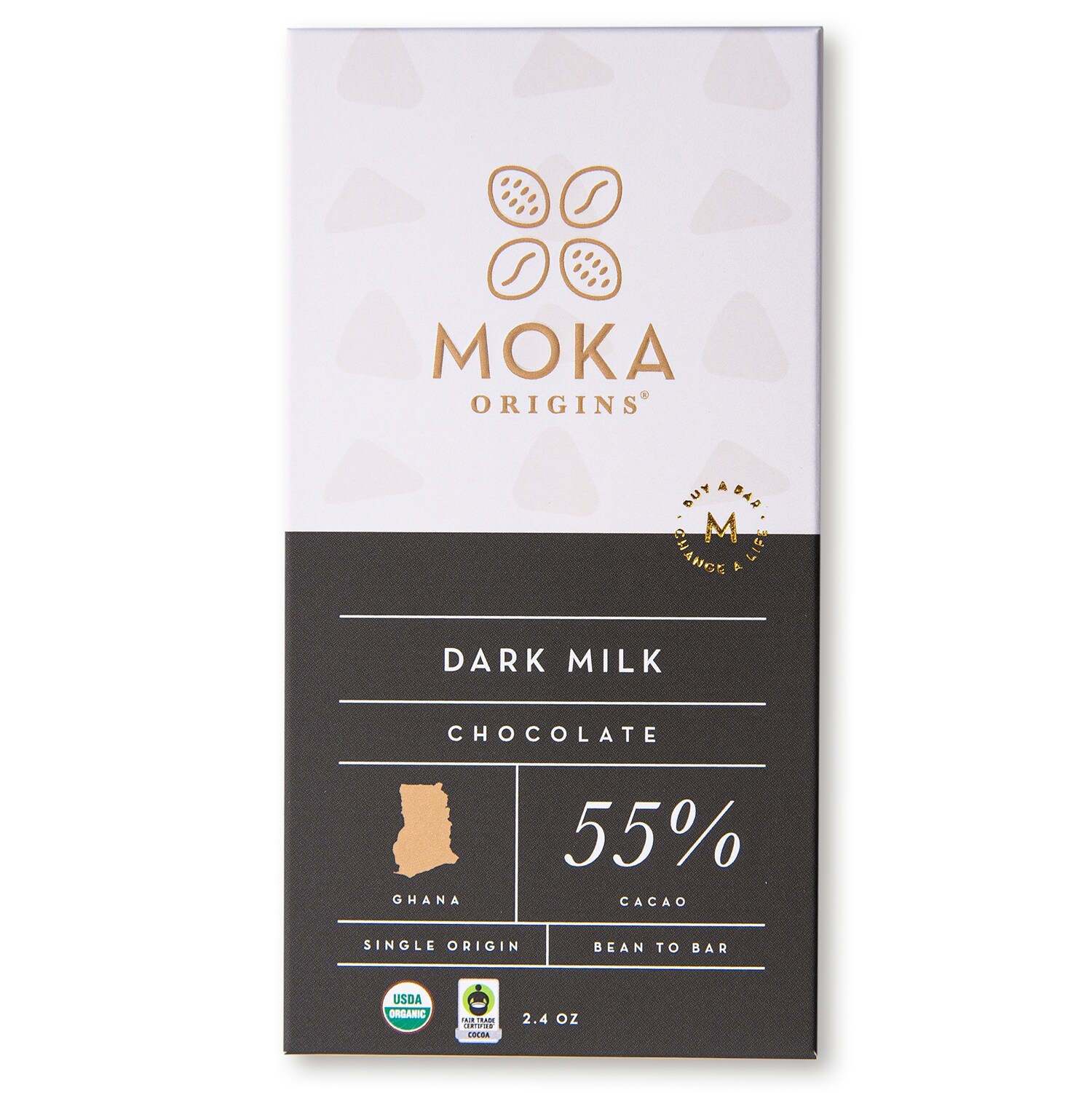 Moka Origins 55% Chocolate, Dark Milk