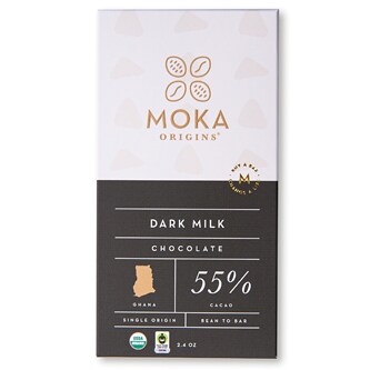 Moka Origins 55% Chocolate, Dark Milk