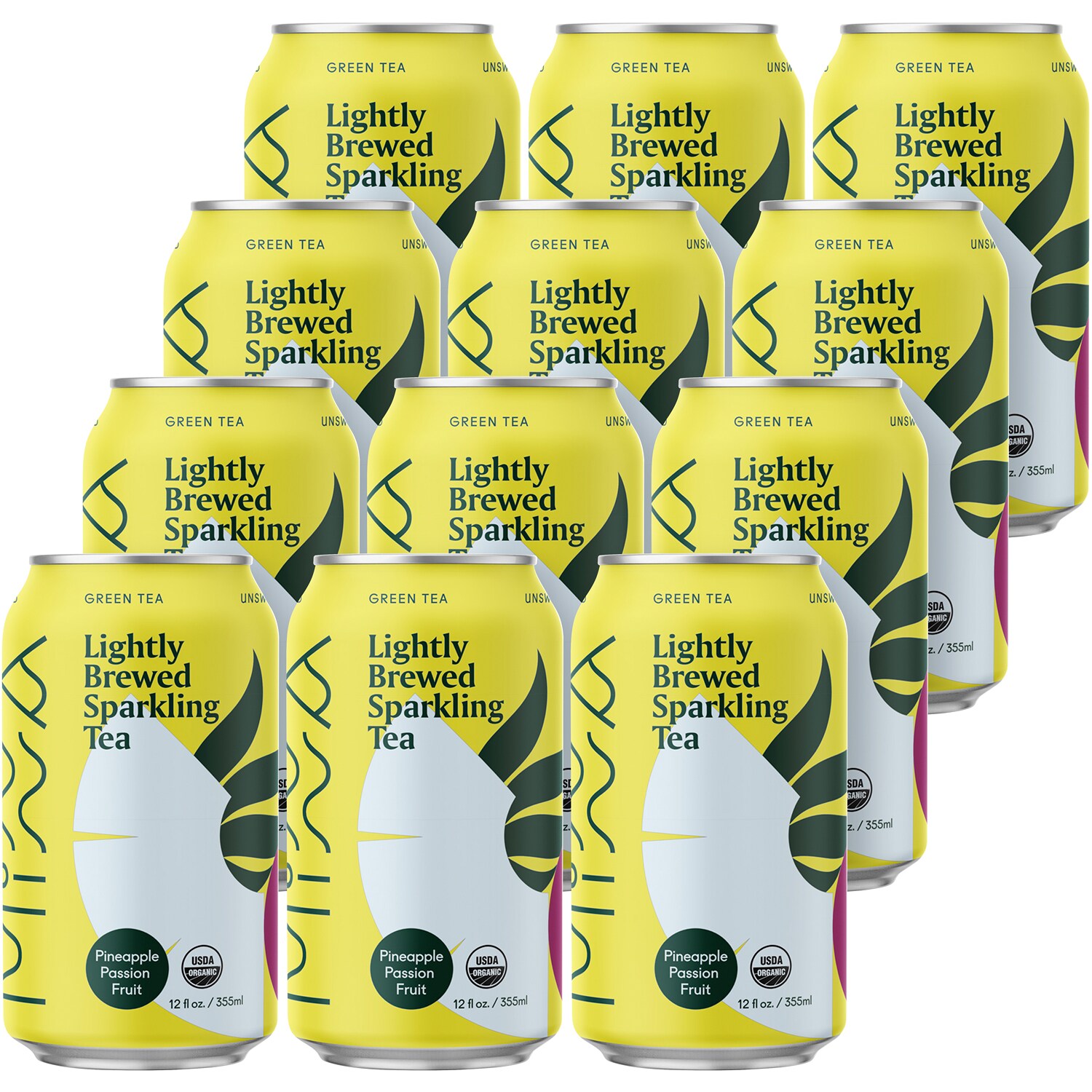 Minna Organic Sparkling Iced Tea, Pineapple Passion Fruit, Cans