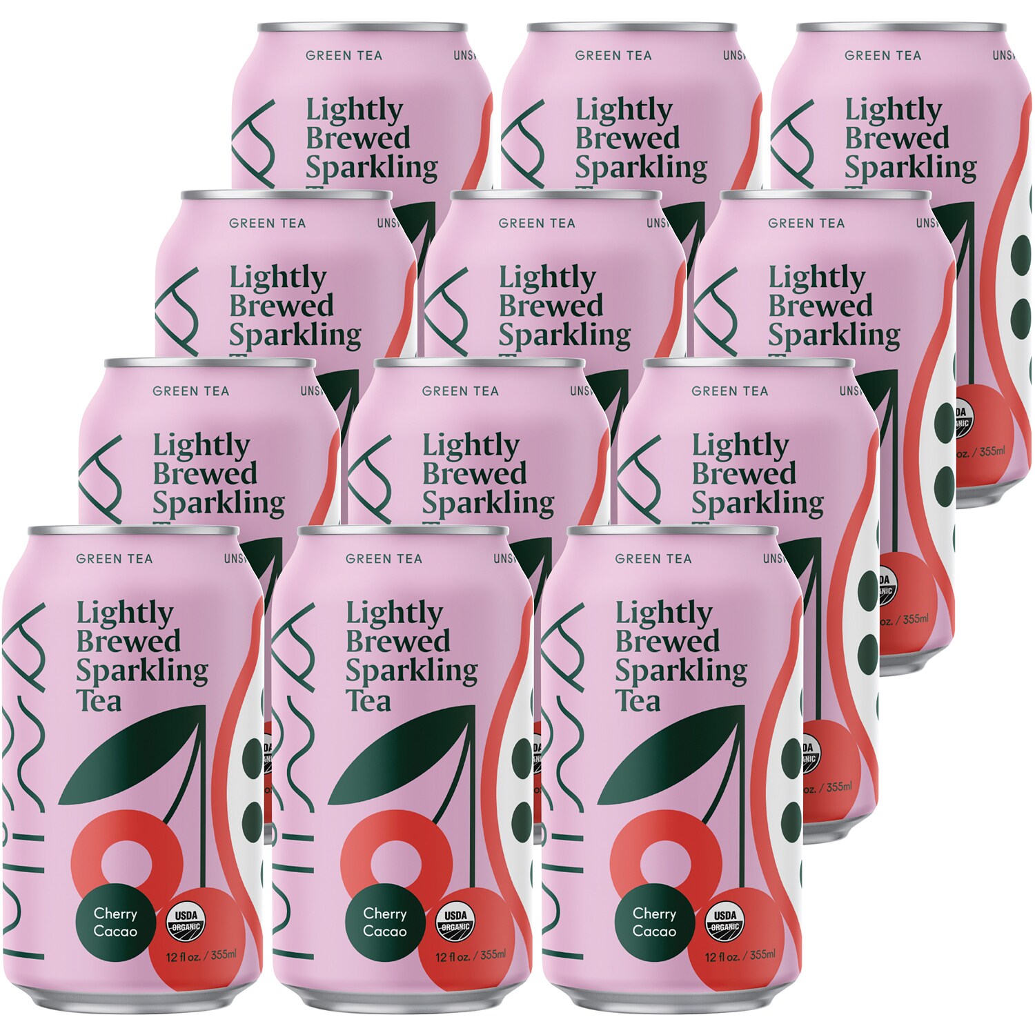 Minna Organic Sparkling Iced Tea, Cherry Cacao, Cans