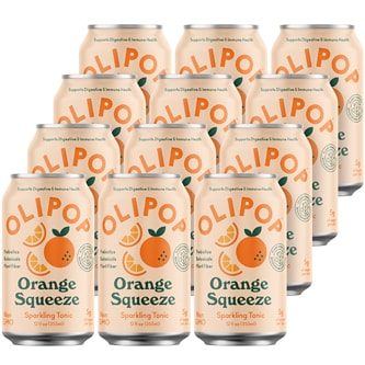 Olipop Sparkling Tonic, Orange Squeeze, Cans