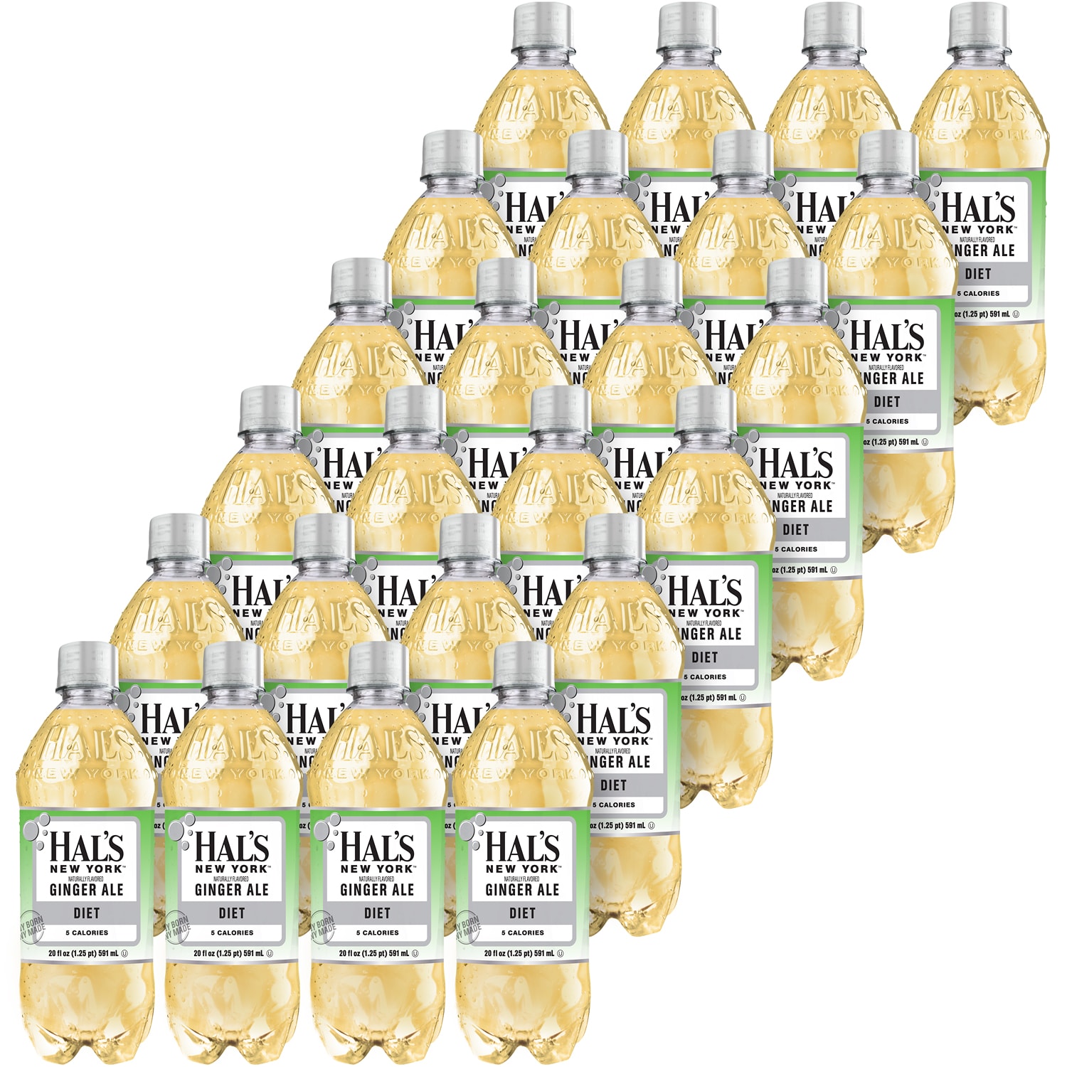 Hal's New York Diet Ginger Ale, Plastic Bottles