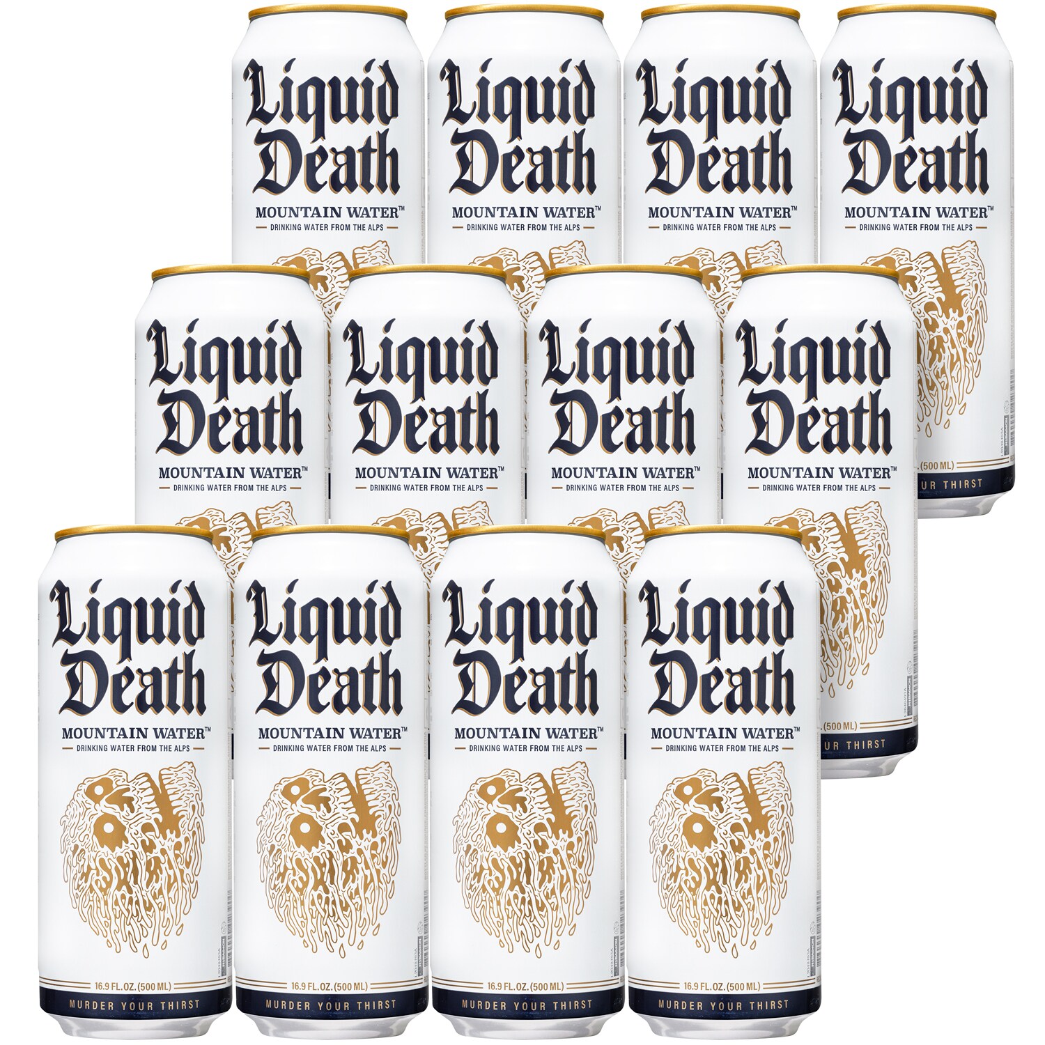 Liquid Death Mountain Water, Cans