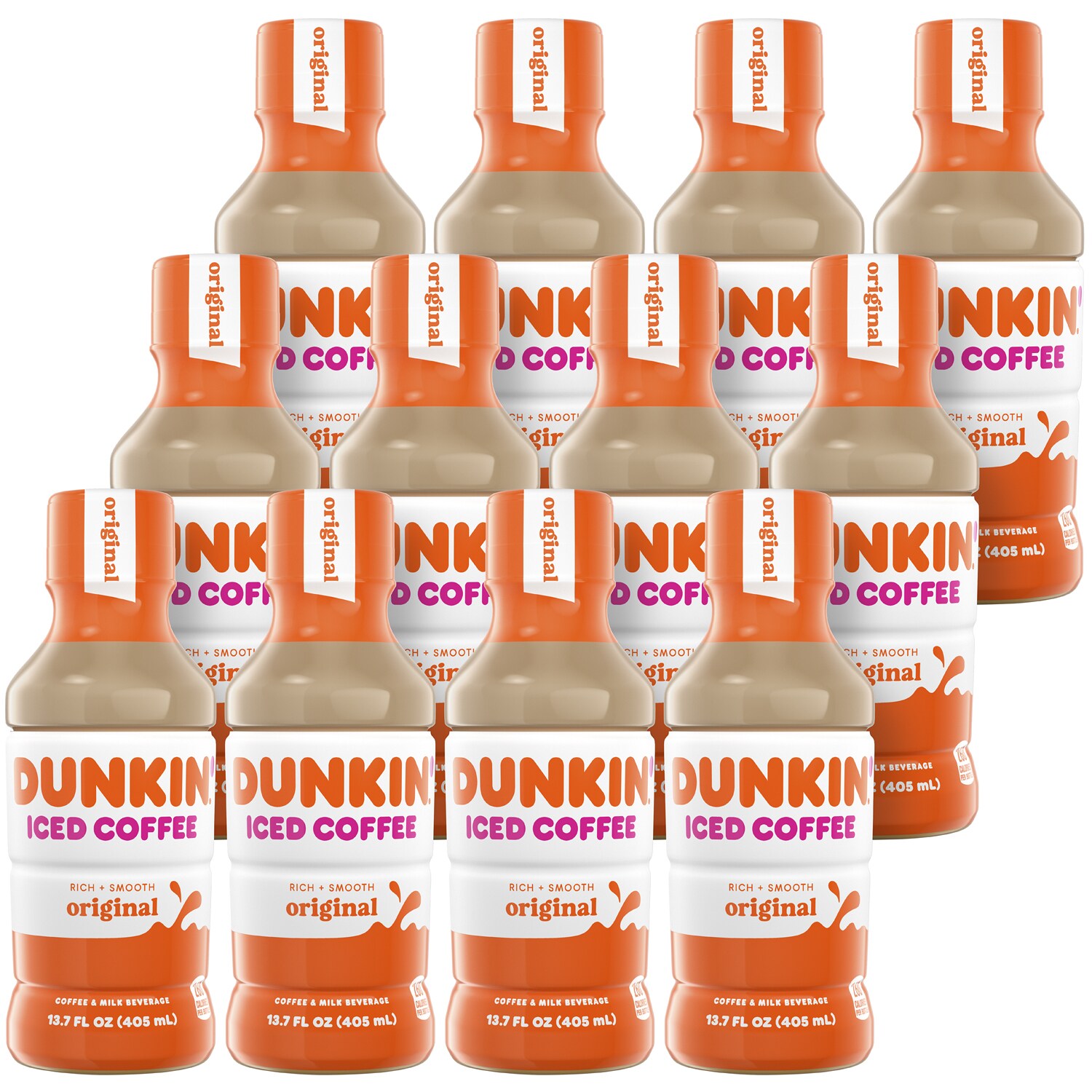 Dunkin' Iced Coffee, Original, Plastic Bottles