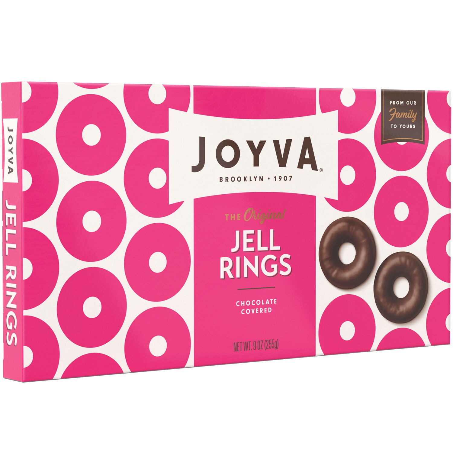 Joyva Chocolate Covered Fruit Ring Jells, Raspberry