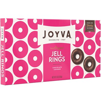 Joyva Chocolate Covered Fruit Ring Jells, Raspberry