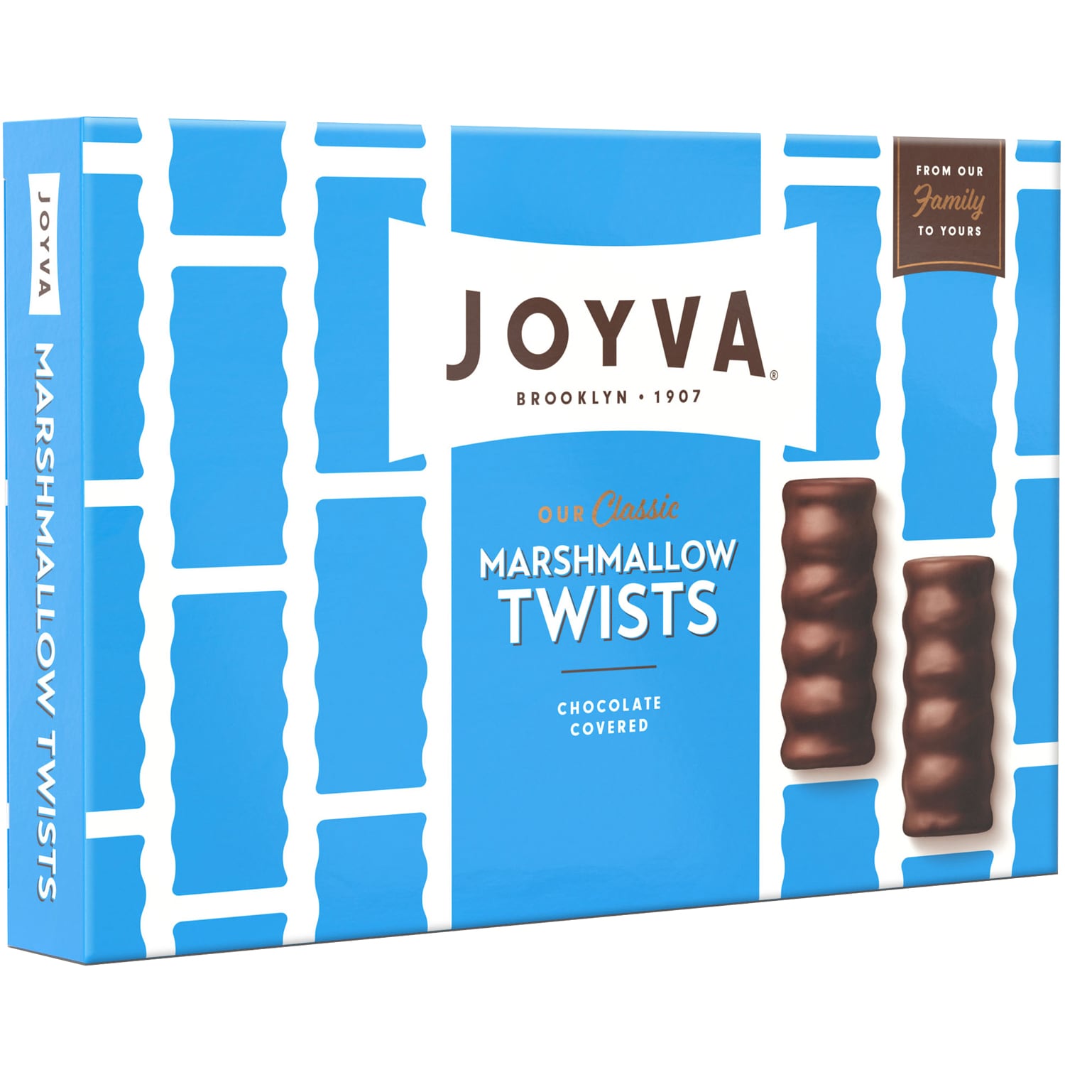 Joyva Chocolate Covered Marshmallow Twists, Vanilla Flavored