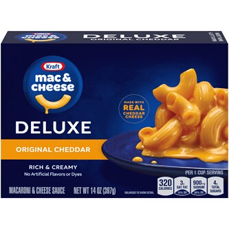 Kraft Deluxe Macaroni and Cheese, Original Cheddar