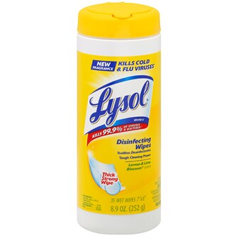 Lysol Disinfecting Wipes, Lemon and Lime Blossom Scent 