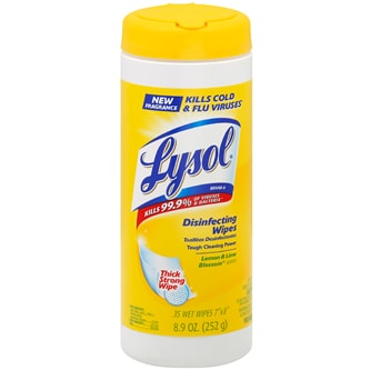 Lysol Disinfecting Wipes, Lemon and Lime Blossom Scent