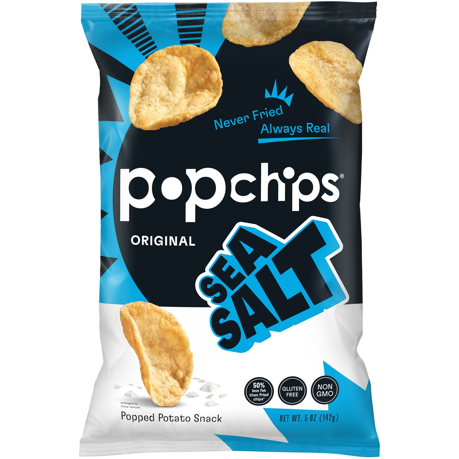 Popchips Potato Popped Chip Snack, Sea Salt