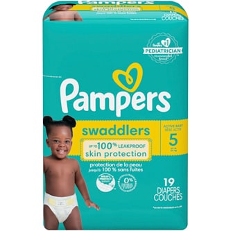 Pampers Swaddlers Diapers, Size 5, 27+ lb