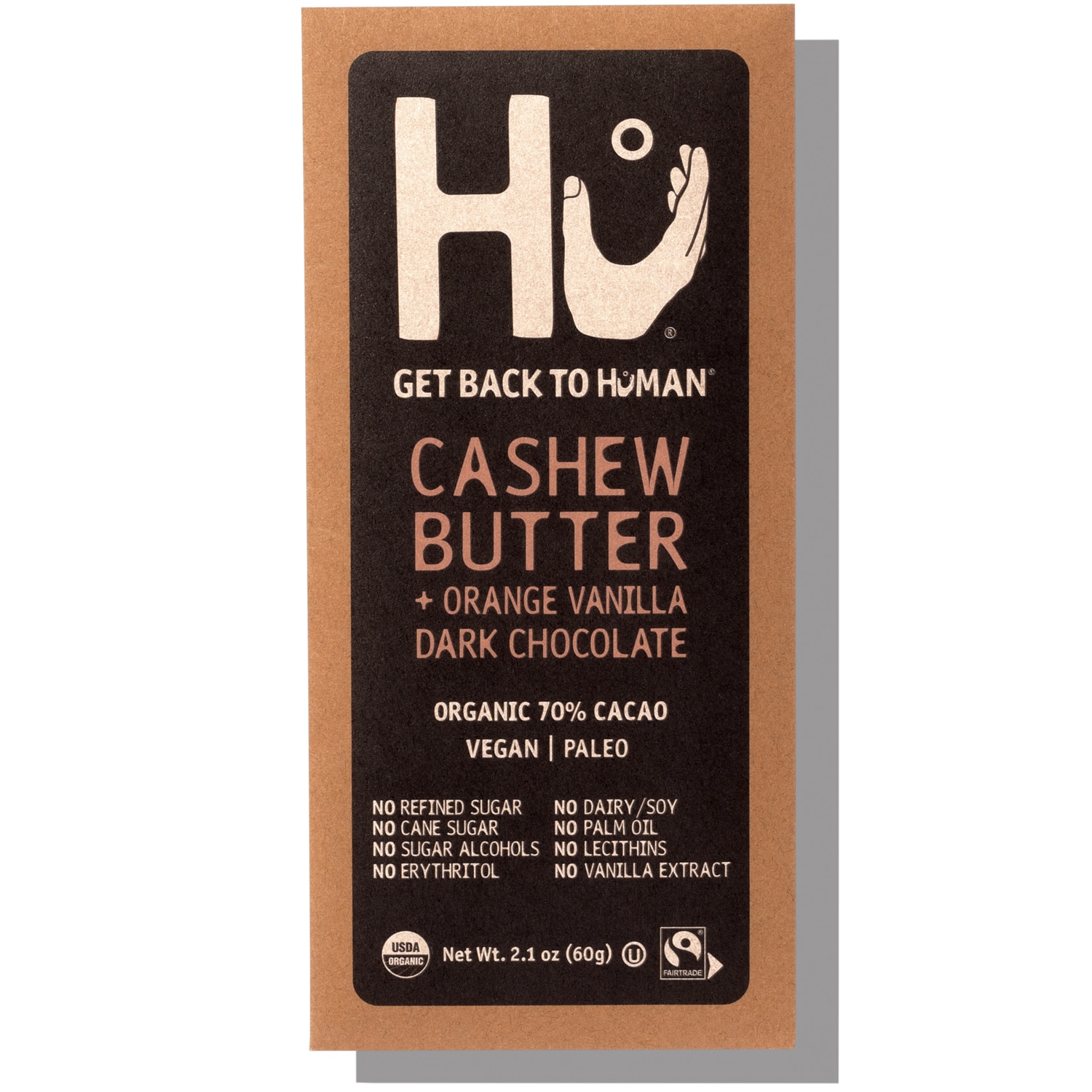 Hu Kitchen Dark Chocolate, Orange Dream Vanilla Cashew Butter