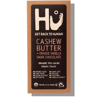 Hu Kitchen Dark Chocolate, Orange Dream Vanilla Cashew Butter
