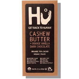 Hu Kitchen Dark Chocolate, Orange Dream Vanilla Cashew Butter