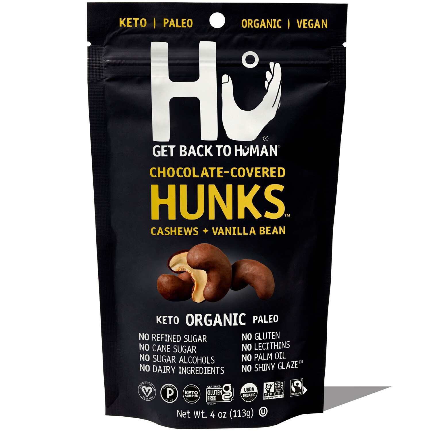Hu Kitchen Chocolate-Covered Hunks, Cashews + Vanilla Bean