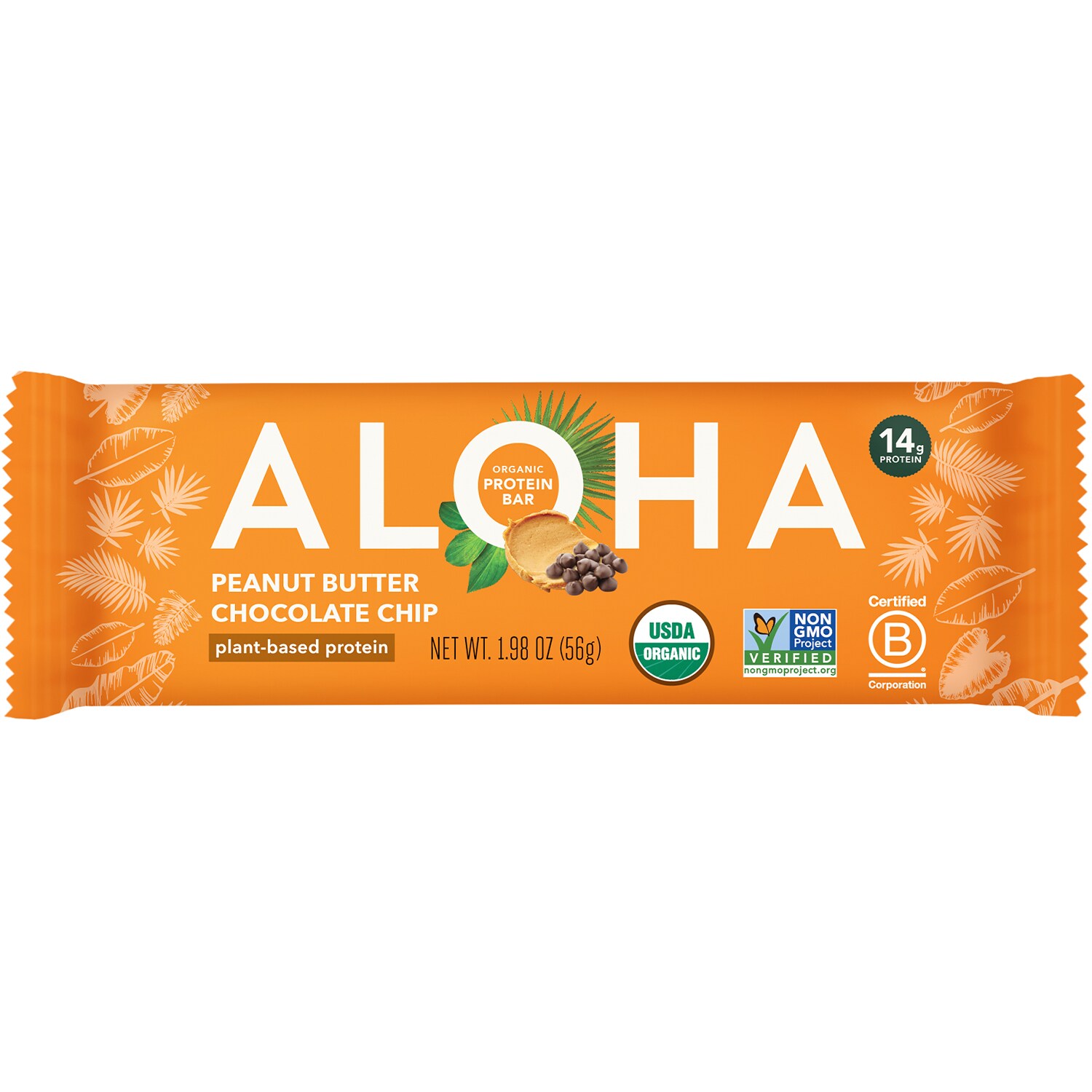 Aloha Organic Plant-Based Protein Bar, Peanut Butter Chocolate Chip