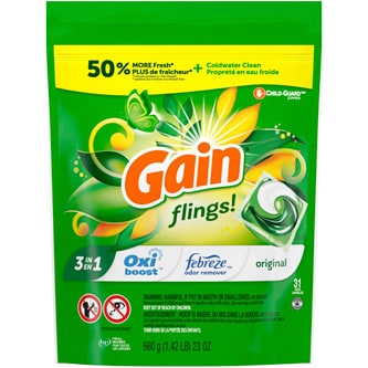 Gain Flings Laundry Detergent Pods, Original