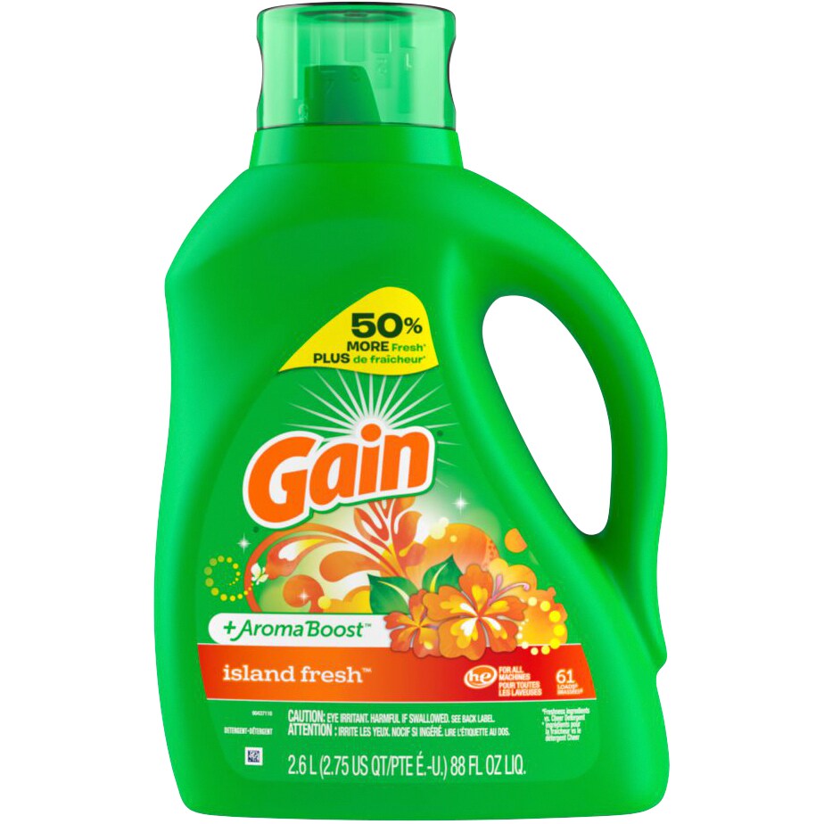 Gain + Aroma Boost Liquid Laundry Detergent, Island Fresh