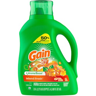 Gain + Aroma Boost Liquid Laundry Detergent, Island Fresh