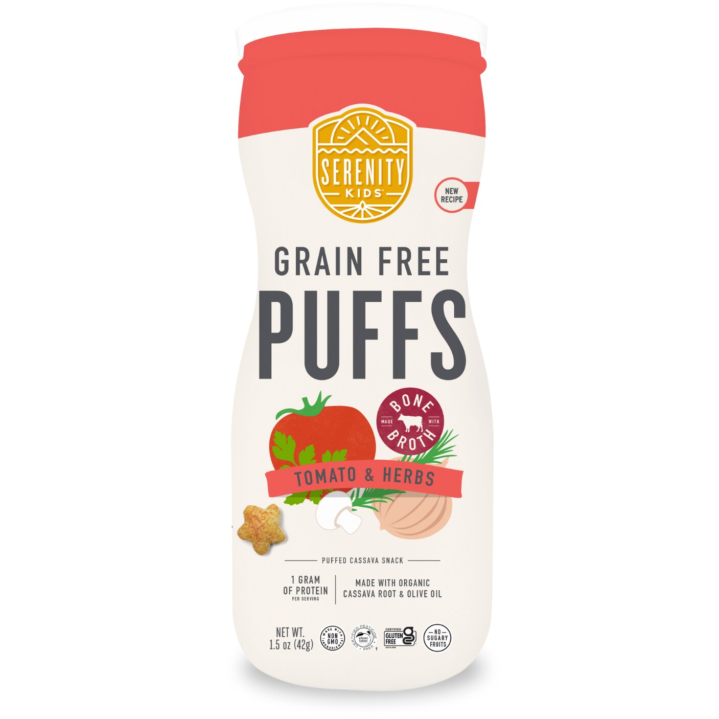 Serenity Kids Grain Free Puffs, Tomato & Herbs